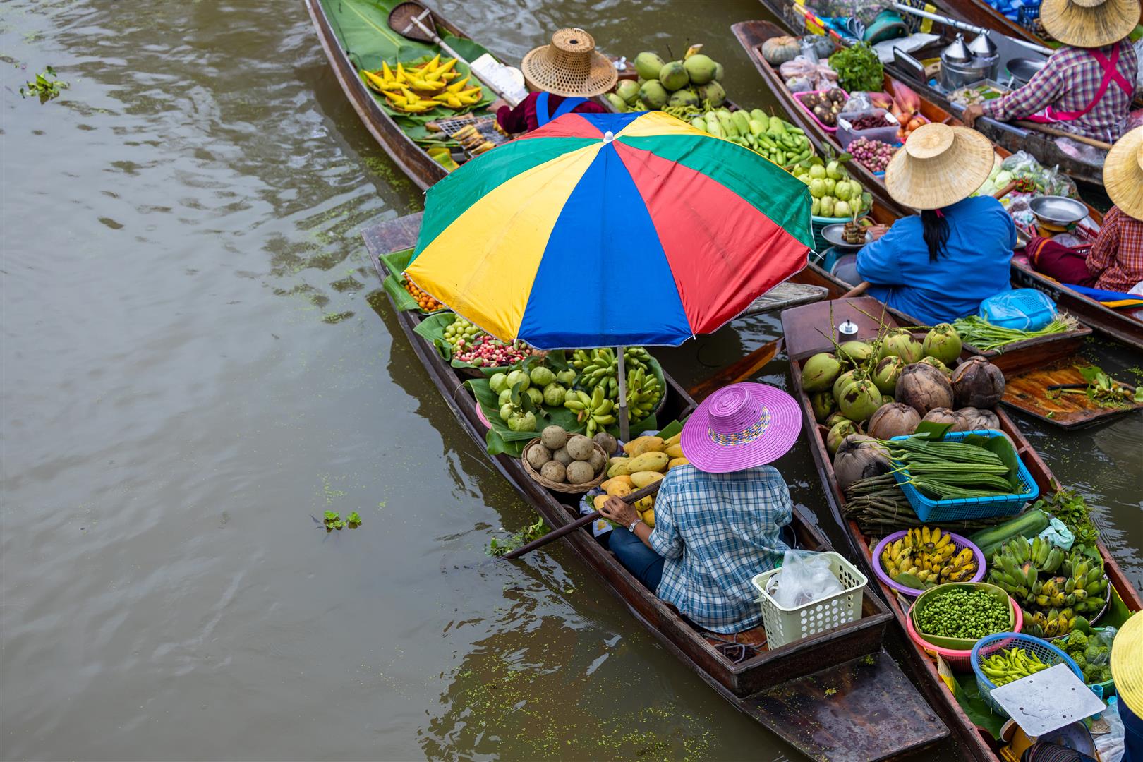 Floating markets in the Bangkok metropolitan region