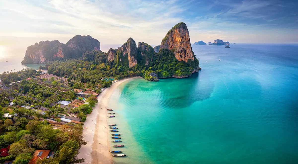 Railay Beach, Krabi Province, One of Five Beautiful Thai Beaches Ranked in the World in 2023