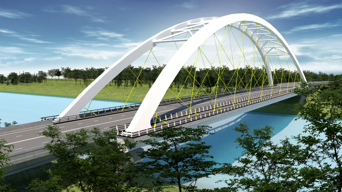 "Bow Shaped Bridge," a new landmark bridge over the Chao Phraya River, is set to become a new landmark in Sing Buri Province