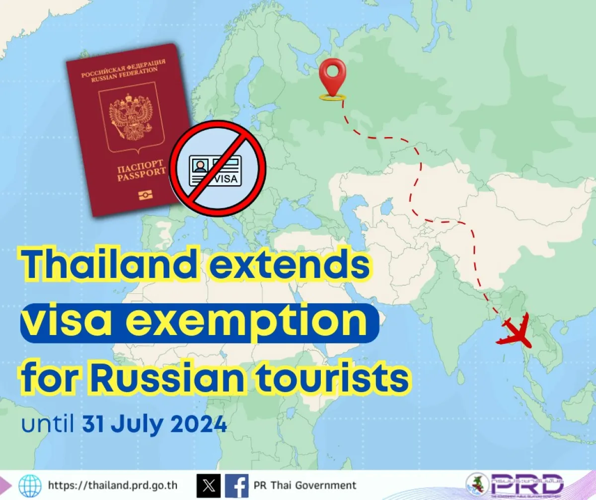 Thailand extends visa exemption for Russian tourists until 31 July 2024
