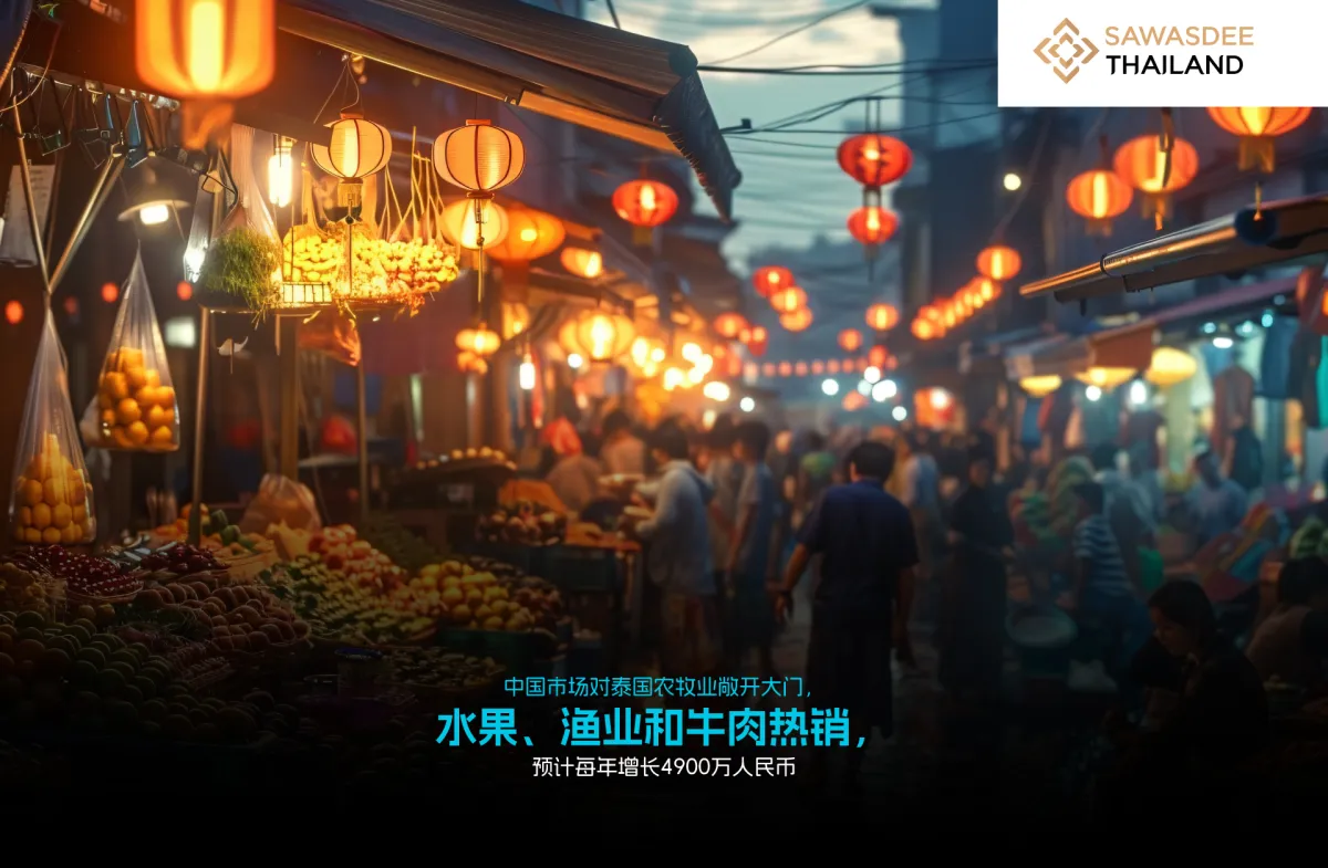 中国市场对泰国农牧业敞开大门，水果、渔业和牛肉热销，预计每年增长4900万人民币