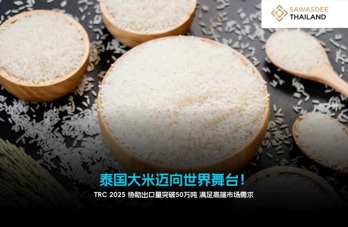 泰国大米迈向世界舞台！ TRC 2025 协助出口量突破50万吨 满足高端市场需求