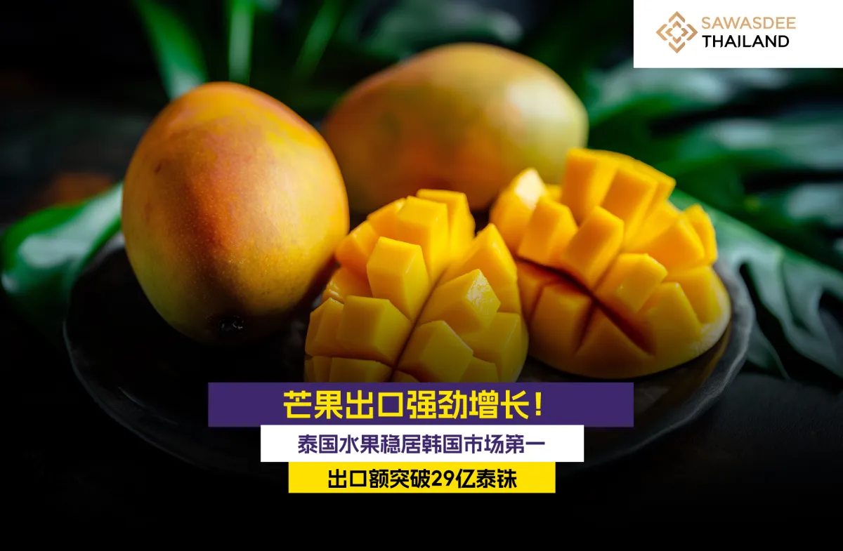 芒果出口飙升！泰国水果稳居韩国市场第一 出口额突破29亿泰铢