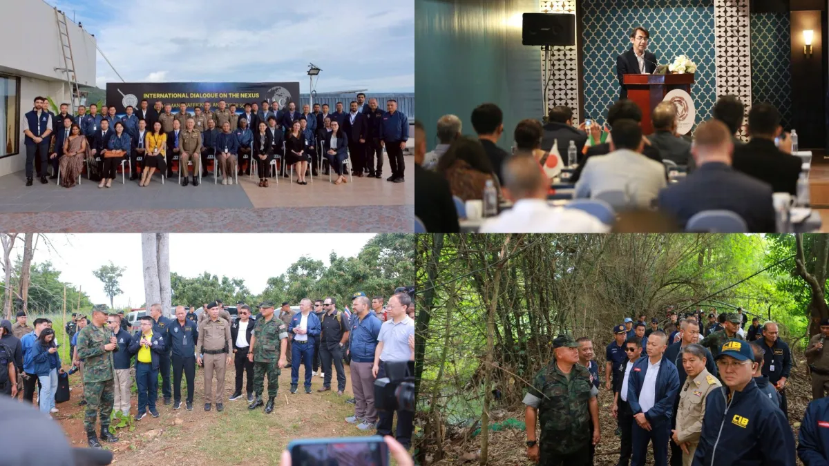 タイ・チャンタブリー県及びバンコク都のタイ国家警察本部IAC War Roomにおいて