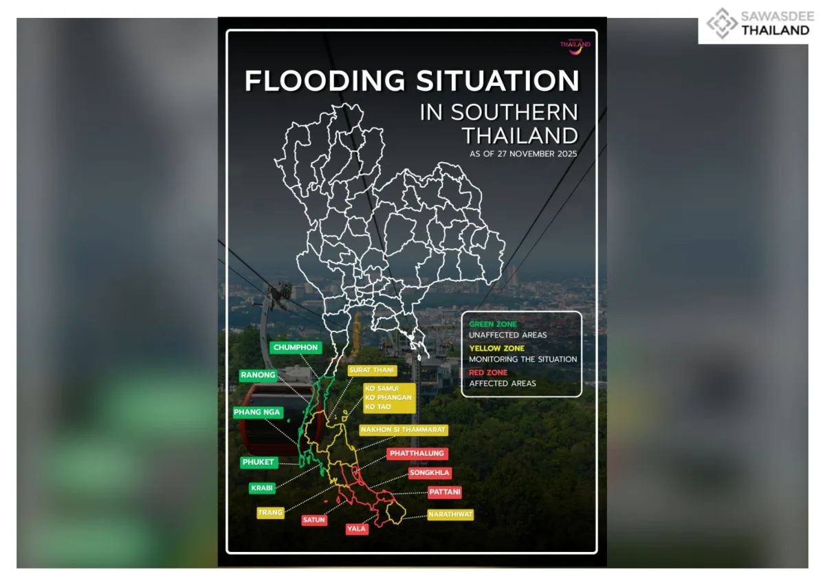 Flooding situation in Southern Thailand – Travel conditions update, 27 Nov 2025