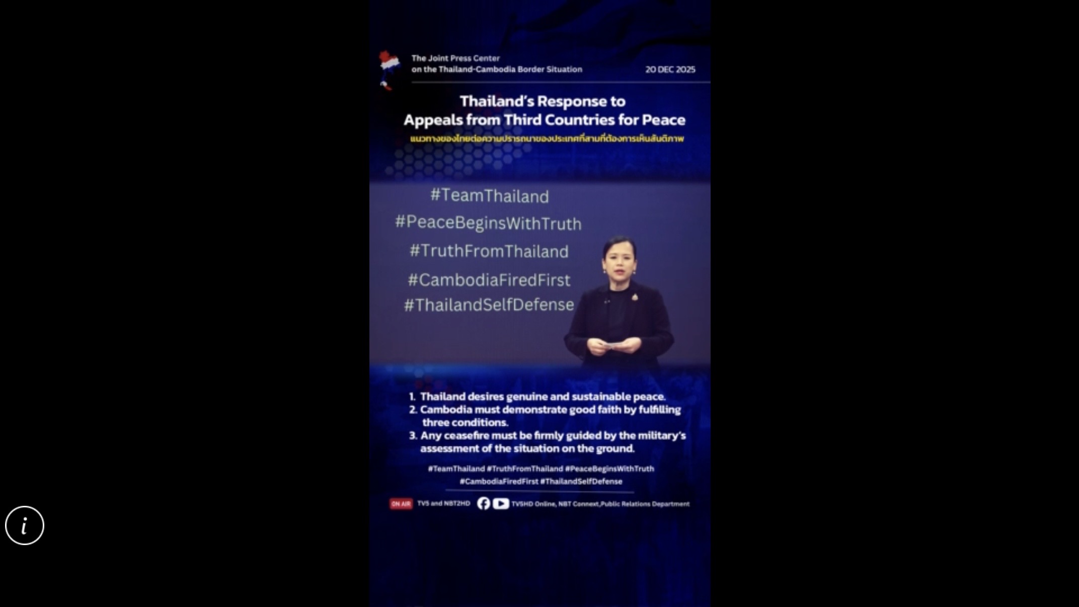 Thailand’s Response to Appeals from Third Countries for Peace