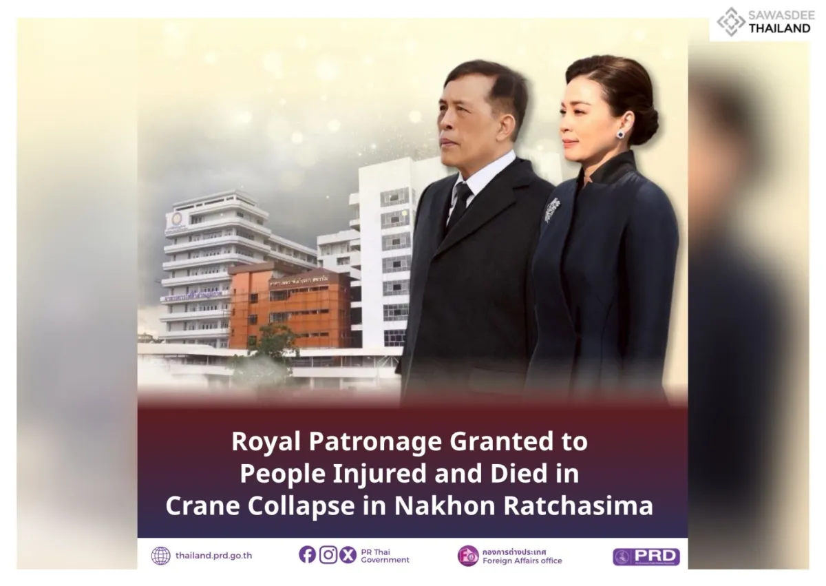 Royal Patronage Granted to People Injured and Died in Crane Collapse in Nakhon Ratchasima