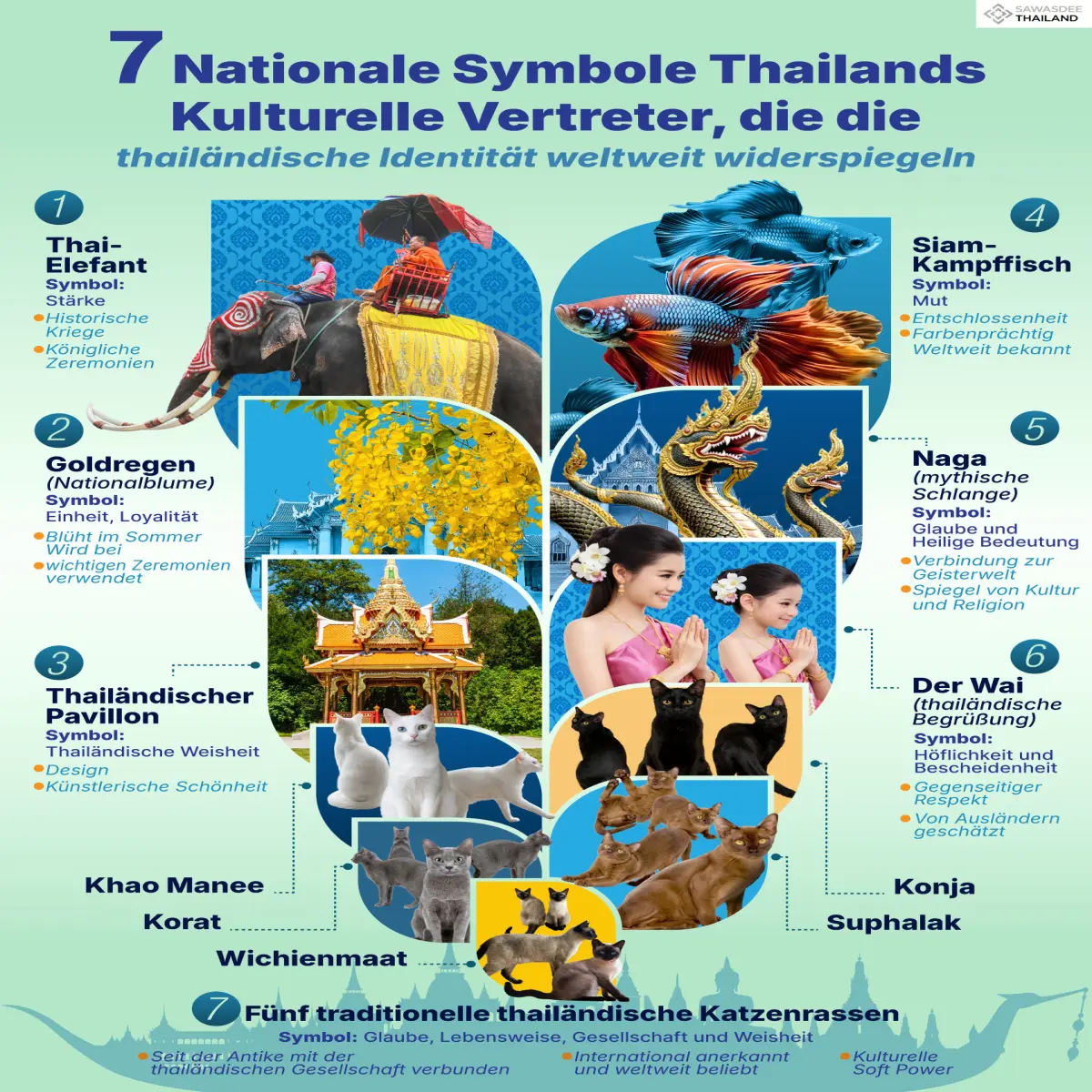 7 Nationale Symbole Thailands Kulturelle Vertreter, die die thailändische Identität weltweit widerspiegeln