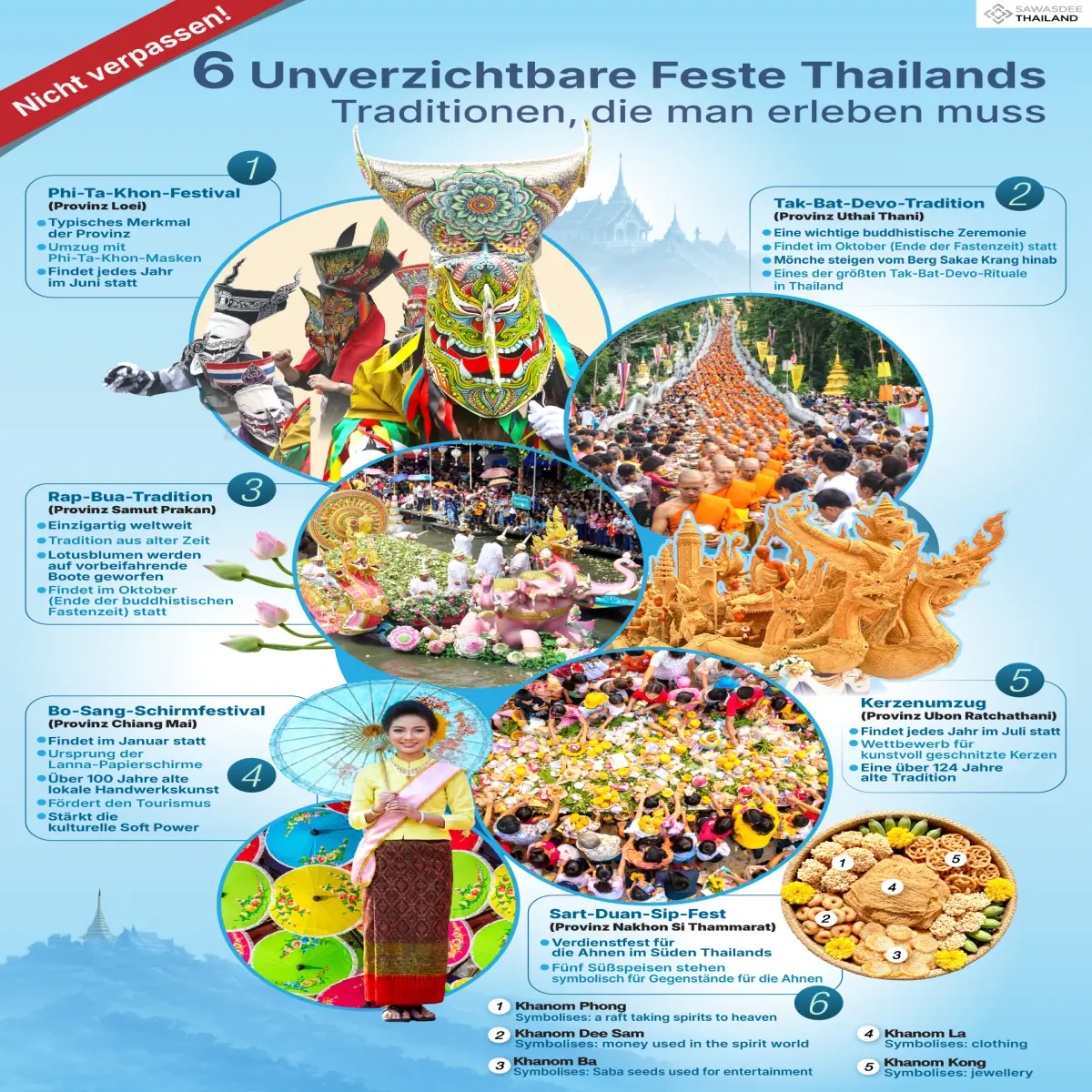 Nicht verpassen! 6 Unverzichtbare Feste Thailands Traditionen, die man erleben muss
