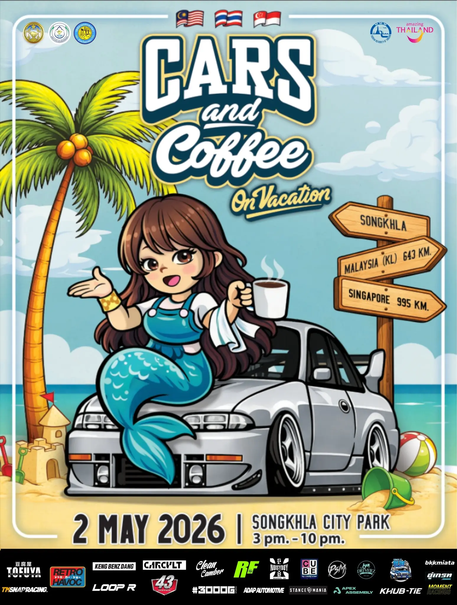 งาน Cars and Coffee On Vacation @ Songkhla