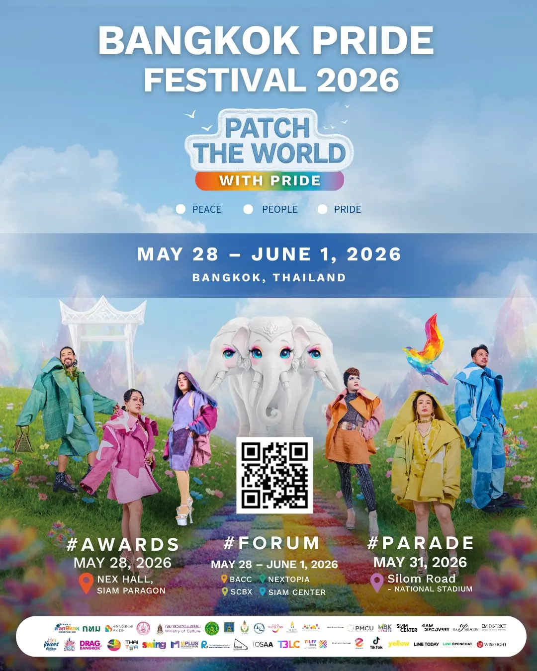 BANGKOK PRIDE FESTIVAL 2026 : PATCH THE WORLD WITH PEACE • PEOPLE • PRIDE