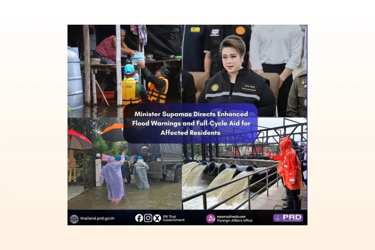 Minister Supamas Directs Enhanced Flood Warnings and Full-Cycle Aid for Affected Residents