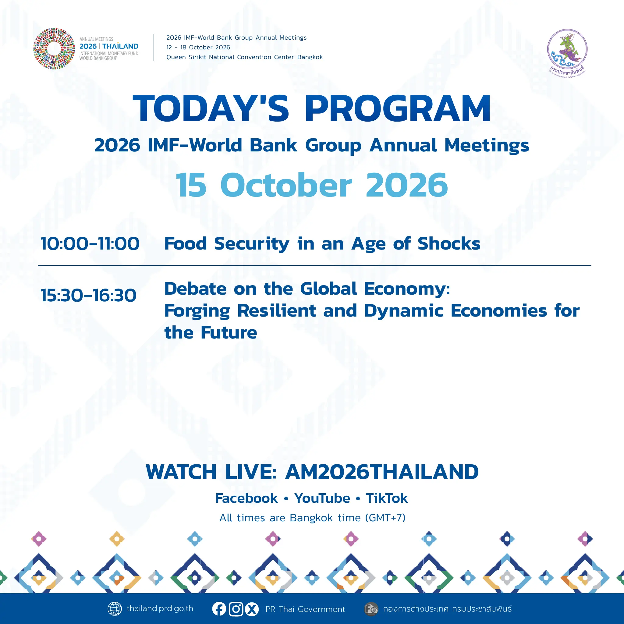 Today’s Program | 15 October 2...