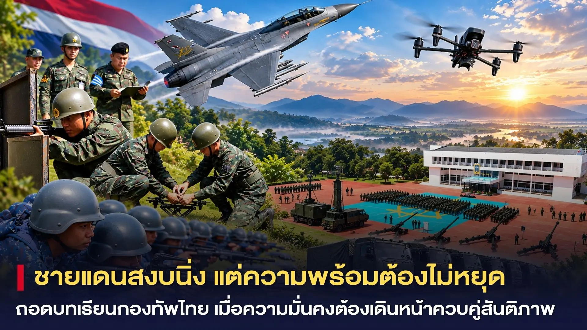 ชายแดนสงบนิ่ง แต่ความพร้อมต้องไม่หยุด ถอดบทเรียนกองทัพไทย เมื่อความมั่นคงต้องเดินหน้าควบคู่สันติภาพ